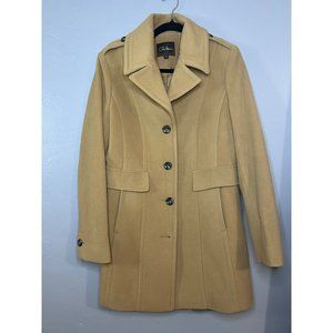 Cole Han Womans Wool Coat Tan Size 10